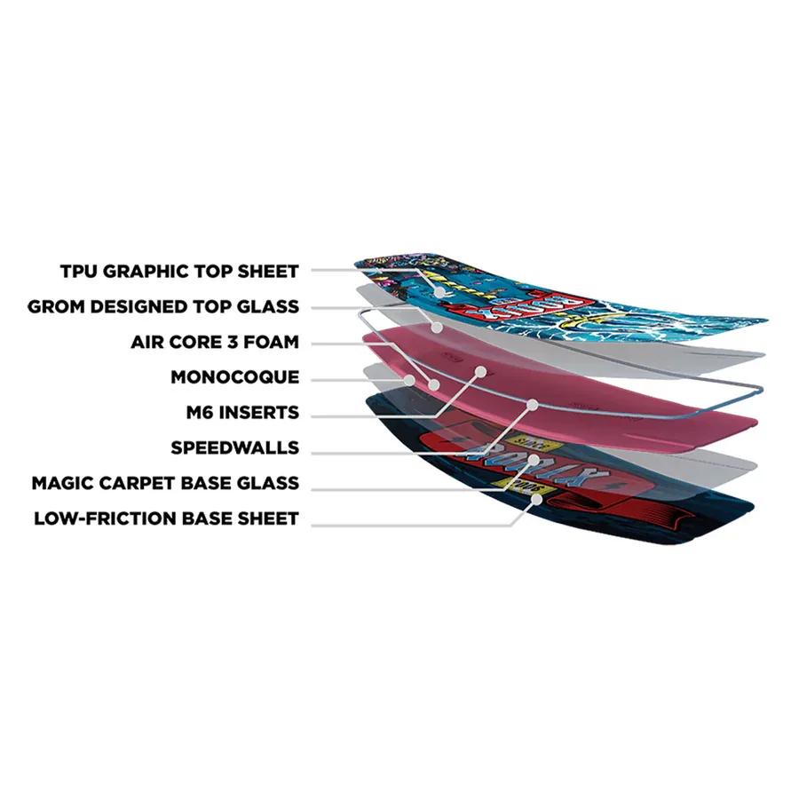 Ronix Boy’s RX1 Wakeboard w/ Kid’s Divide Bindings
