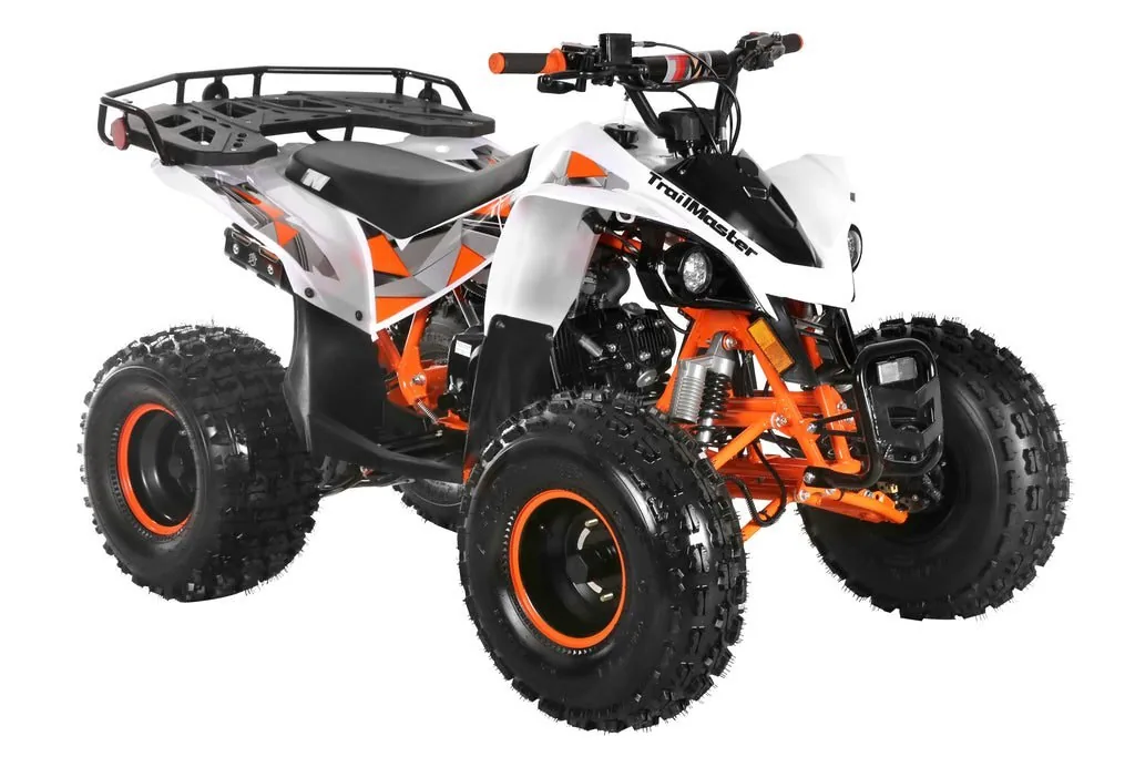 Trailmaster F125 Youth ATV, 125cc Air-Cooled Engine, Automatic with Reverse, 4-Stroke, Single Cylinder, electric start, Throttle Limiter