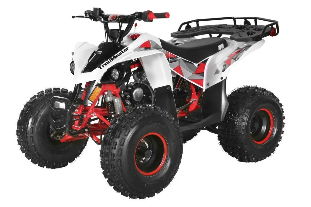 Trailmaster F125 Youth ATV, 125cc Air-Cooled Engine, Automatic with Reverse, 4-Stroke, Single Cylinder, electric start, Throttle Limiter