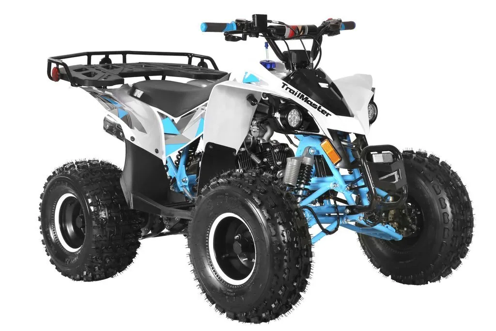 Trailmaster F125 Youth ATV, 125cc Air-Cooled Engine, Automatic with Reverse, 4-Stroke, Single Cylinder, electric start, Throttle Limiter