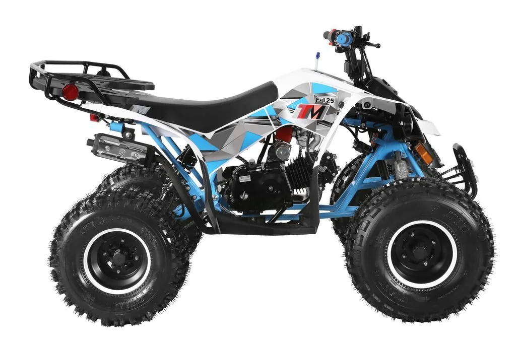 Trailmaster F125 Youth ATV, 125cc Air-Cooled Engine, Automatic with Reverse, 4-Stroke, Single Cylinder, electric start, Throttle Limiter