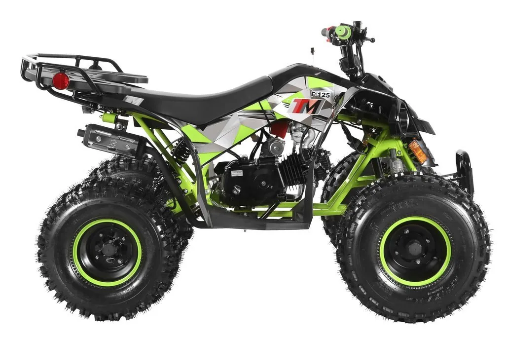 Trailmaster F125 Youth ATV, 125cc Air-Cooled Engine, Automatic with Reverse, 4-Stroke, Single Cylinder, electric start, Throttle Limiter