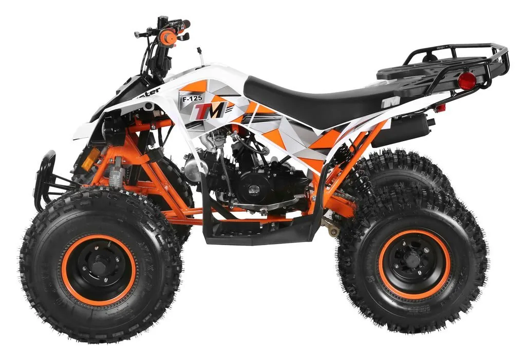 Trailmaster F125 Youth ATV, 125cc Air-Cooled Engine, Automatic with Reverse, 4-Stroke, Single Cylinder, electric start, Throttle Limiter