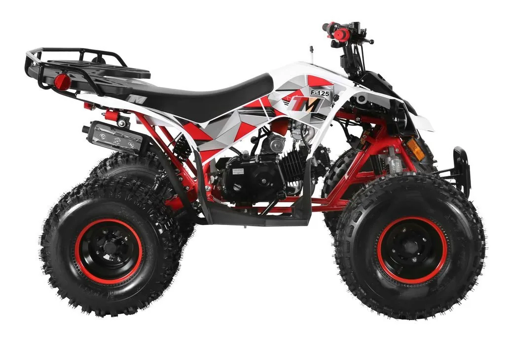 Trailmaster F125 Youth ATV, 125cc Air-Cooled Engine, Automatic with Reverse, 4-Stroke, Single Cylinder, electric start, Throttle Limiter