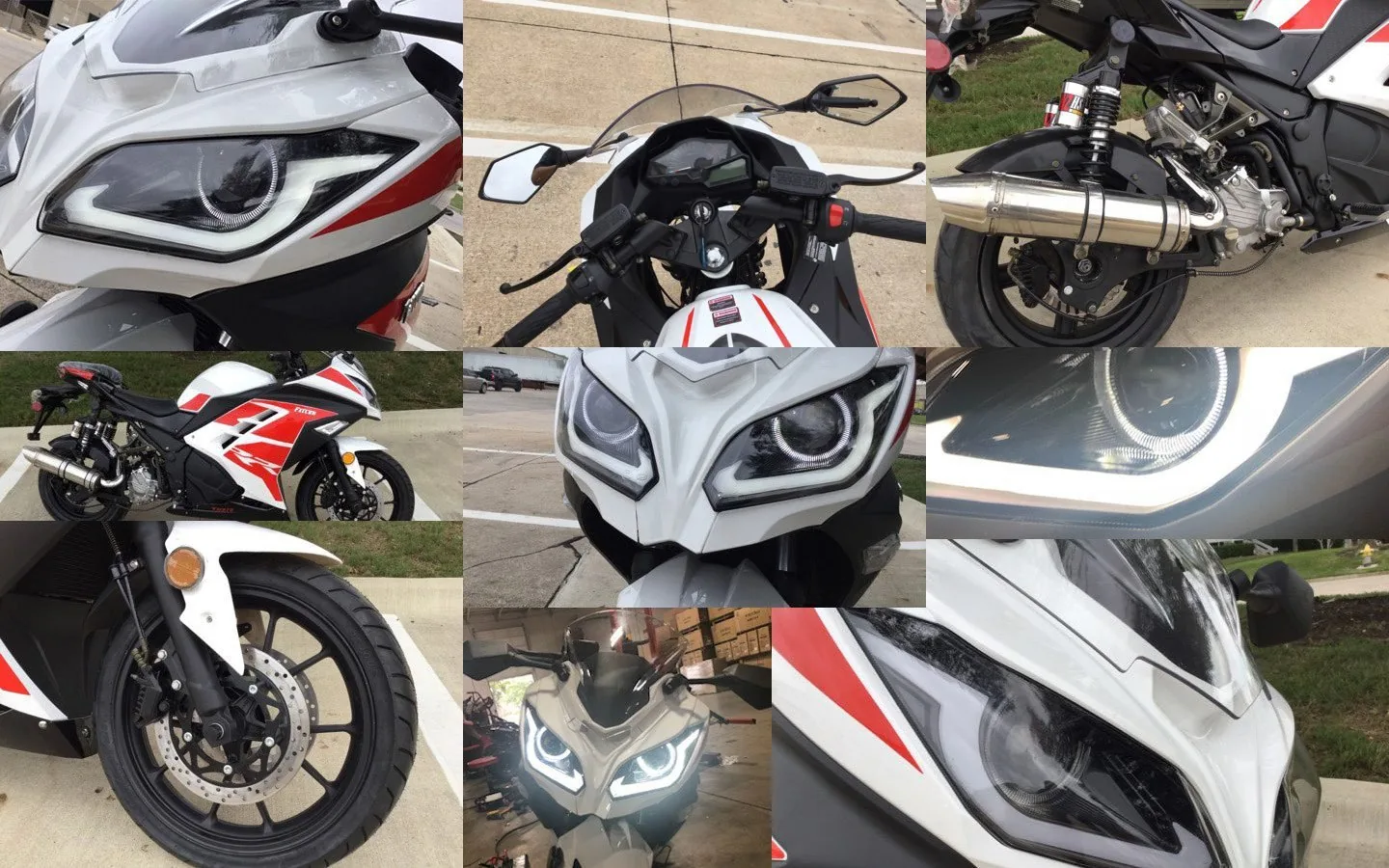 Vitacci Falcon 250cc Street Legal Sports Bike, Automatic Transmission, Single Cylinder, Water-Cooled, Electric Start