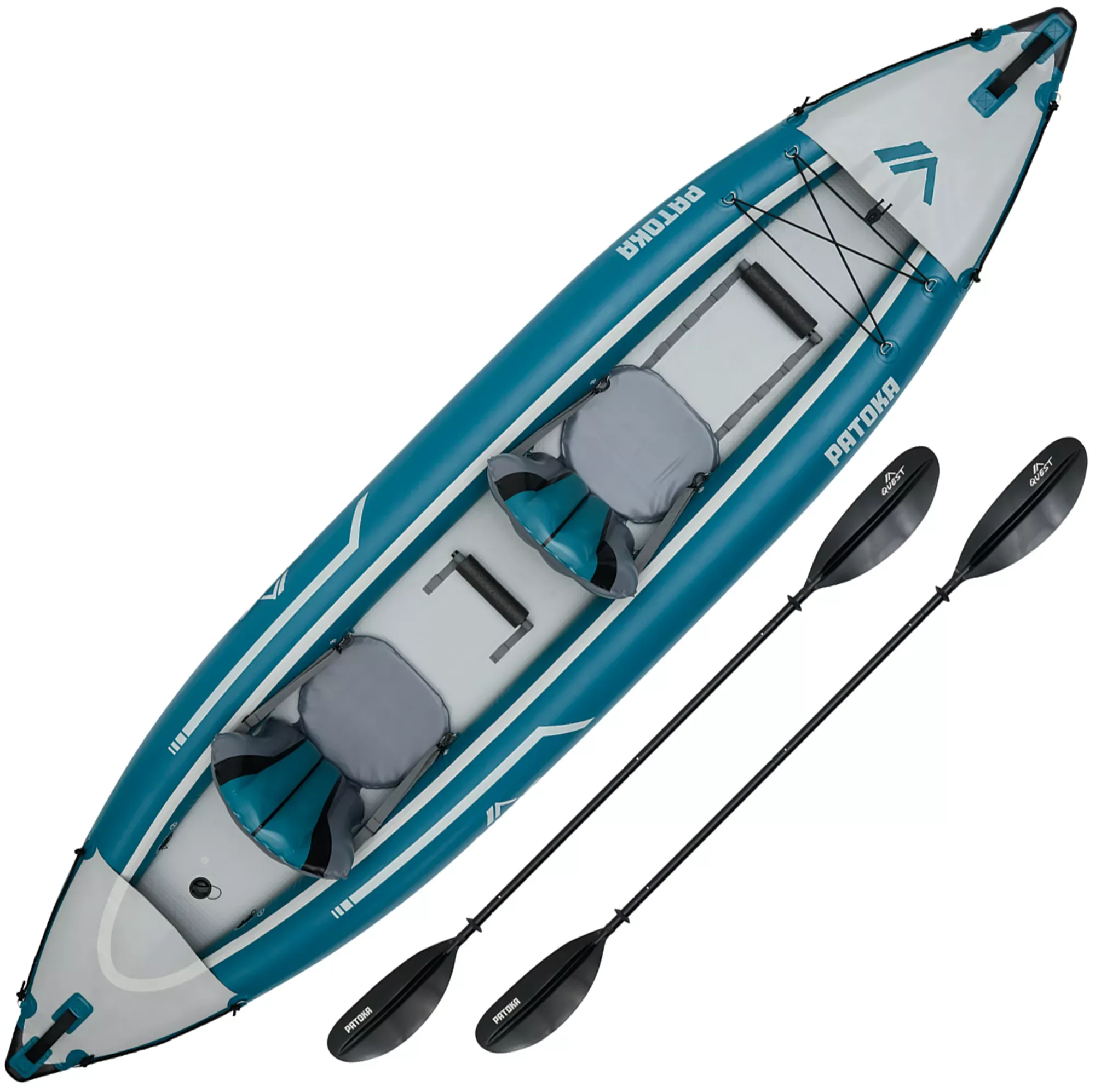 NEW Quest Patoka Inflatable Tandem Kayak Package SALE !!