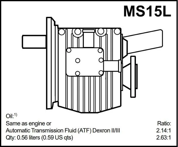 Volvo Penta MS15L 2.63 Marine Gearbox for Sale