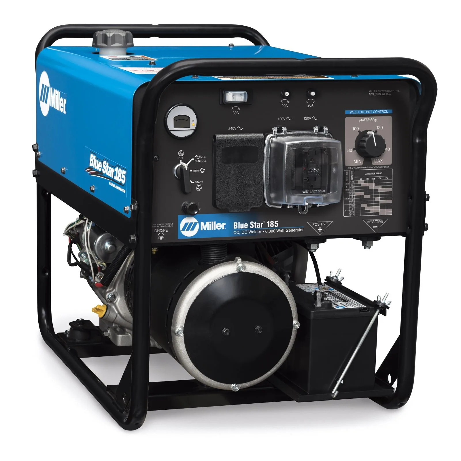 Miller Blue Star 185 Welder Generator GFCI Receptacles