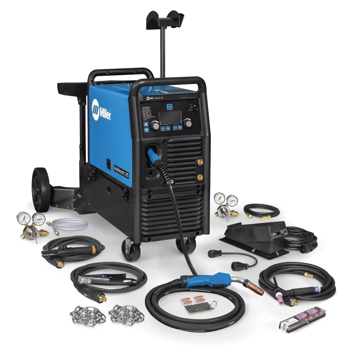 Miller Multimatic 235 Multiprocess Welder Dual Cylinder Cart TIG Kit 951847