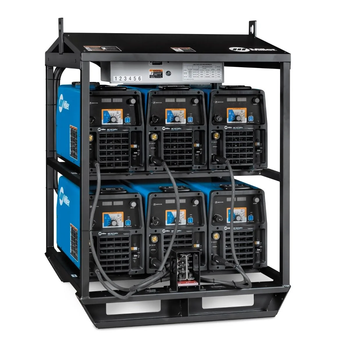 Miller XMT 350 FieldPro ArcReach 6-Pack Rack 907740