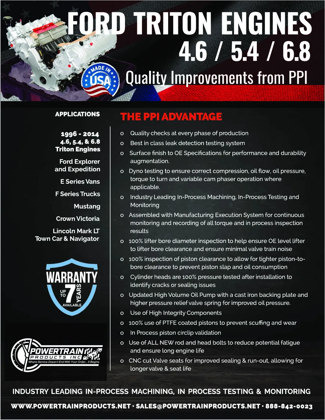 Ford Mustang GT 4.6 3 Valve Remanufactured Engine 2005-2008