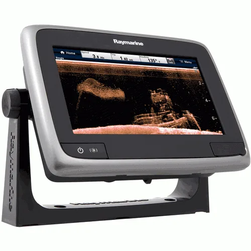 RAYMARINE A78 TCH WIFI 7 MFD W/CHIRP CLEARPULSE NA GOLD+3000 LK/RVRS