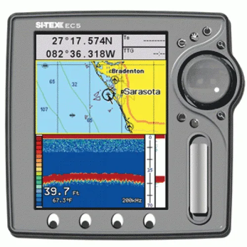 SI-TEX EC5EF CHARTPLOTTER W/ EXTERNAL ANTENNA & FISHFINDER