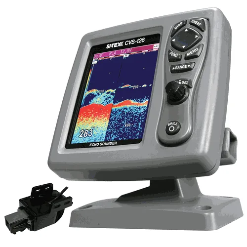 SI-TEX CVS-126 DUALFREQ ECHOSNDR W/TRNSM MNT TRIDUCER 250/50/200ST-CX