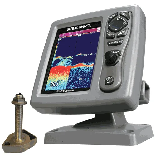 SI-TEX CVS-126 DUAL FREQ ECHO SOUNDR W/THRUHULL DUCER 1700/50/200T-CX
