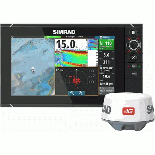 SIMRAD NSS12 EVO2 COMBO MULTIFUNCTION DISPLAY W/ INSIGHT USA & 4G RADAR