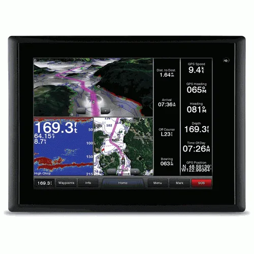 GARMIN GPSMAP 8215 MULTIFUNC TOUCH DISP ONLY W/ US COASTAL CHARTS