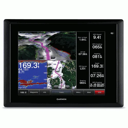 GARMIN GPSMAP 8212 MULTIFUNC TOUCH DISP ONLY W/ US COASTAL CHARTS