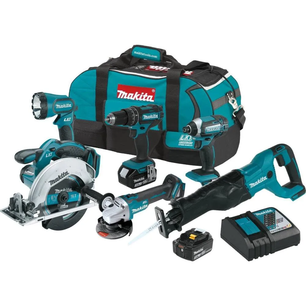 NEW Makita 18V LXT 6 Piece Combo Kit