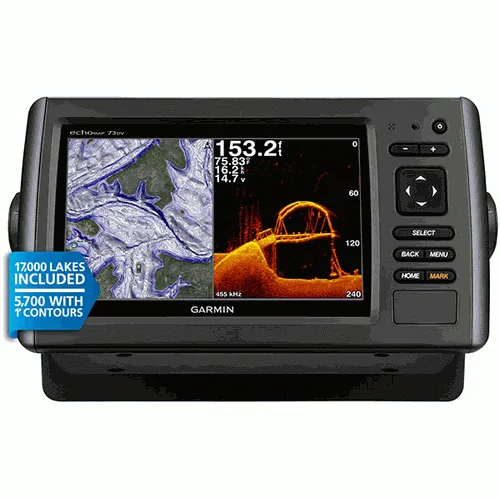 GARMIN 010-01421-00 ECHOMAP 73DV WITH LAKEVÜ HD & 77/200 HD-ID/DOWNVÜ TRANSDUCER