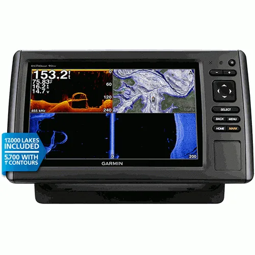 GARMIN 010-01391-00 ECHOMAP 93SV W/LAKEVÜ HD & 77/200 HD-ID/DOWNVÜ/SIDEVÜ TRANSDUCER