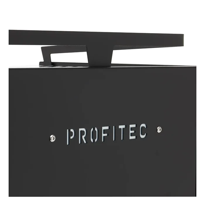 The Profitec Drive Espresso Machine Black showcasing its quick steam valves and Twist and Change portafilter handle, ready for customization