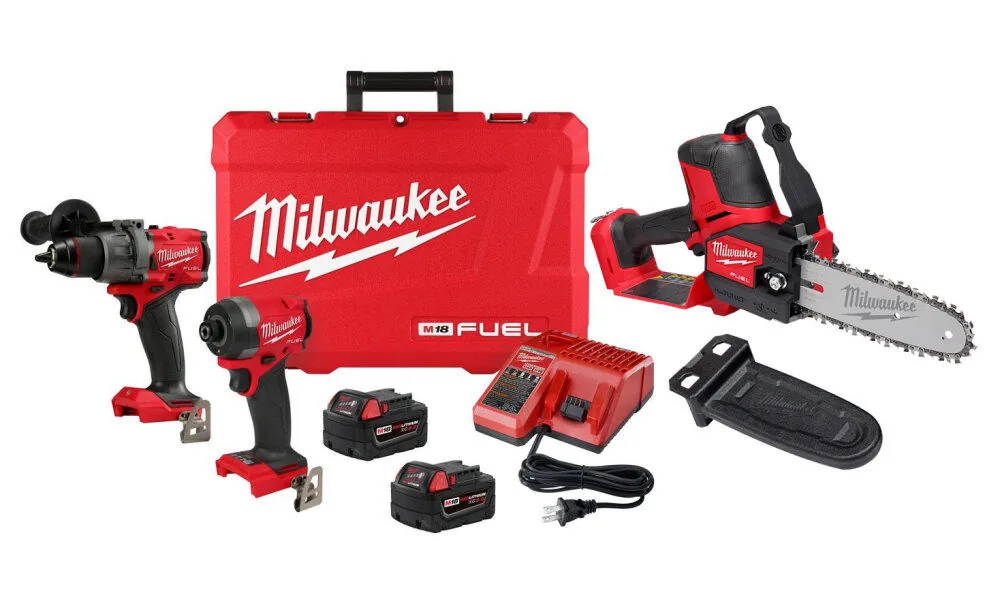 NEW Milwaukee M18 FUEL Drill, Impact Driver & Pruning Saw Combo Kit Bundle