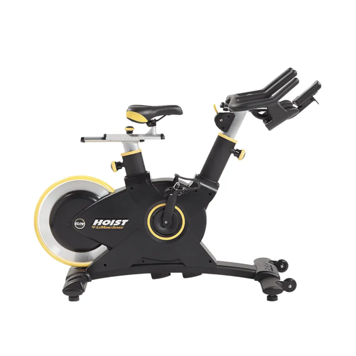 Hoist indoor cycle bike with rear flywheel design
