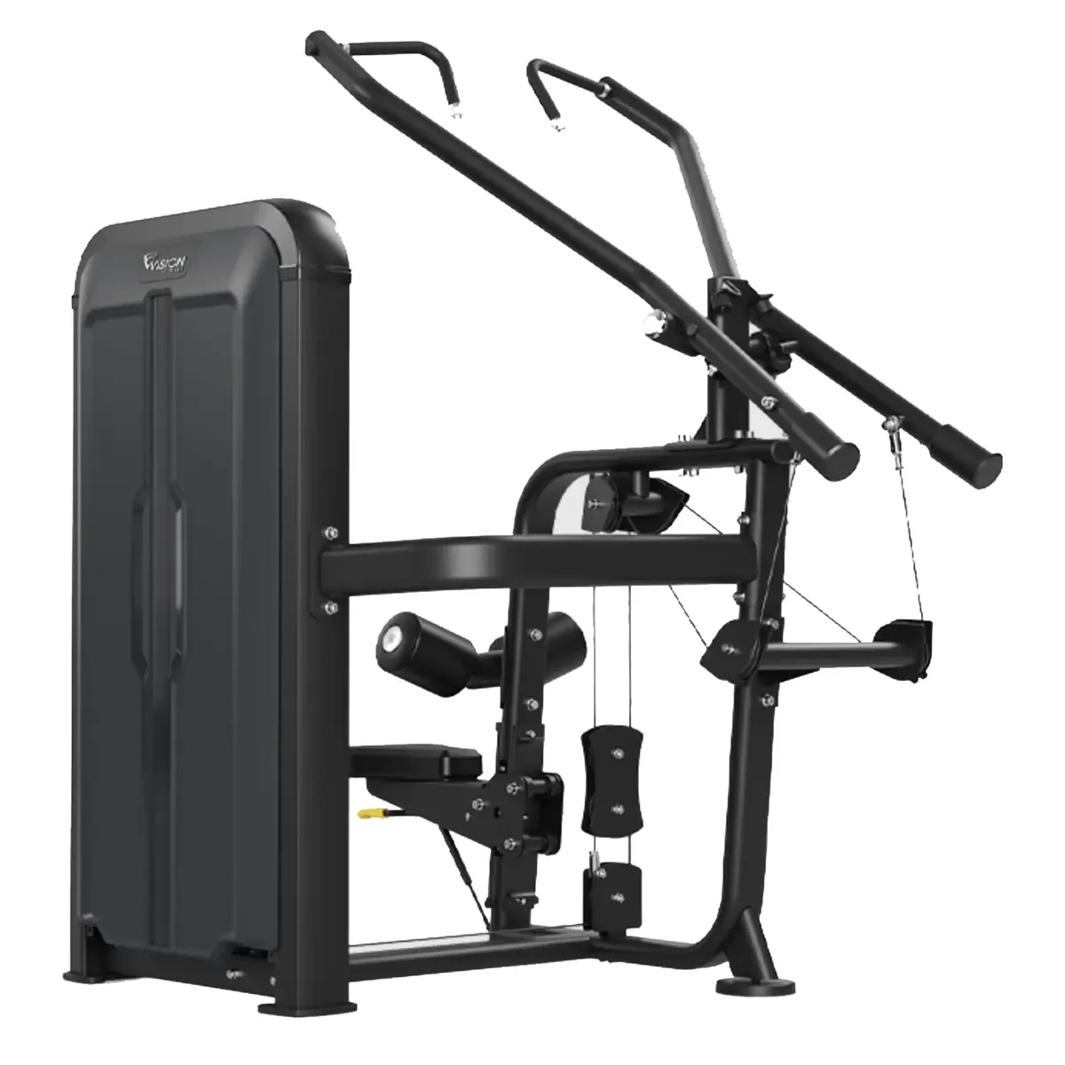 Vision Keystone Commercial lat pulldown station with counterbalanced arms and thigh pads