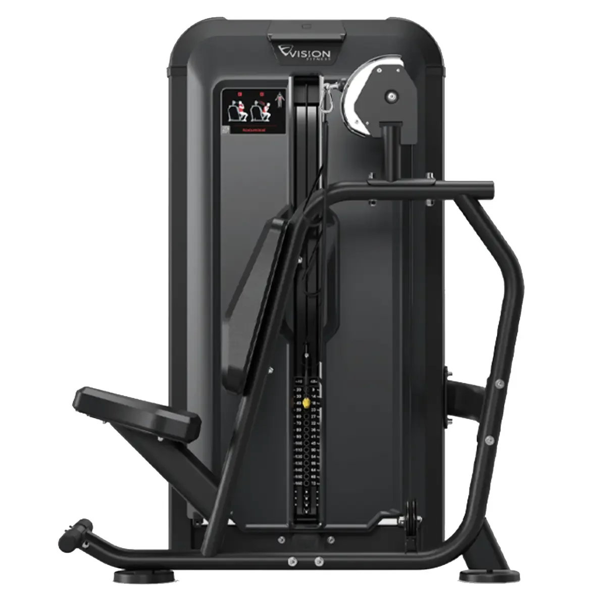 Vision Keystone Selectorized abdominal station with large flared pulley and padded handle