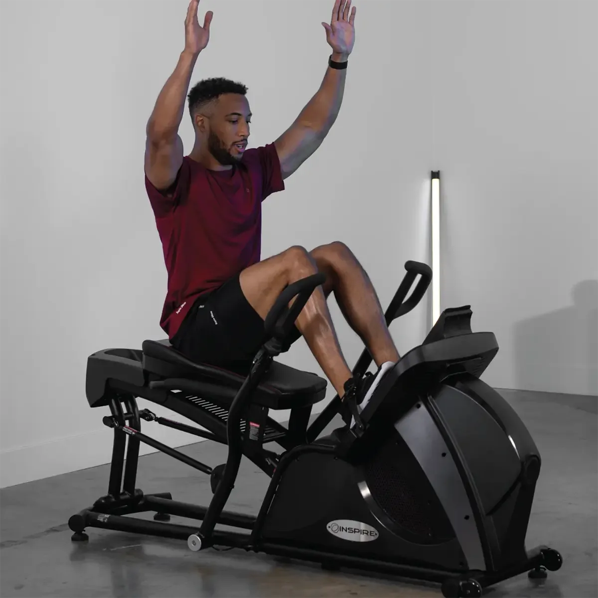 Inspire CR2 Magnetic resistance rowing machine with upright storage