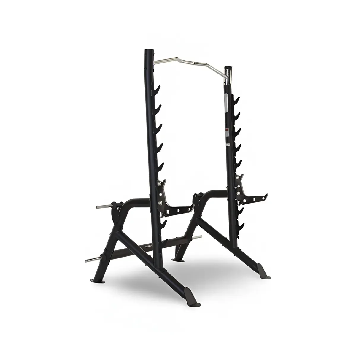Inspire Fitness Squat Rack Heavy-duty squat rack with chrome weight horns for plate storage