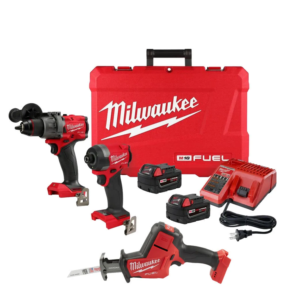 NEW Milwaukee M18 FUEL 3-Tool Combo Kit Bundle