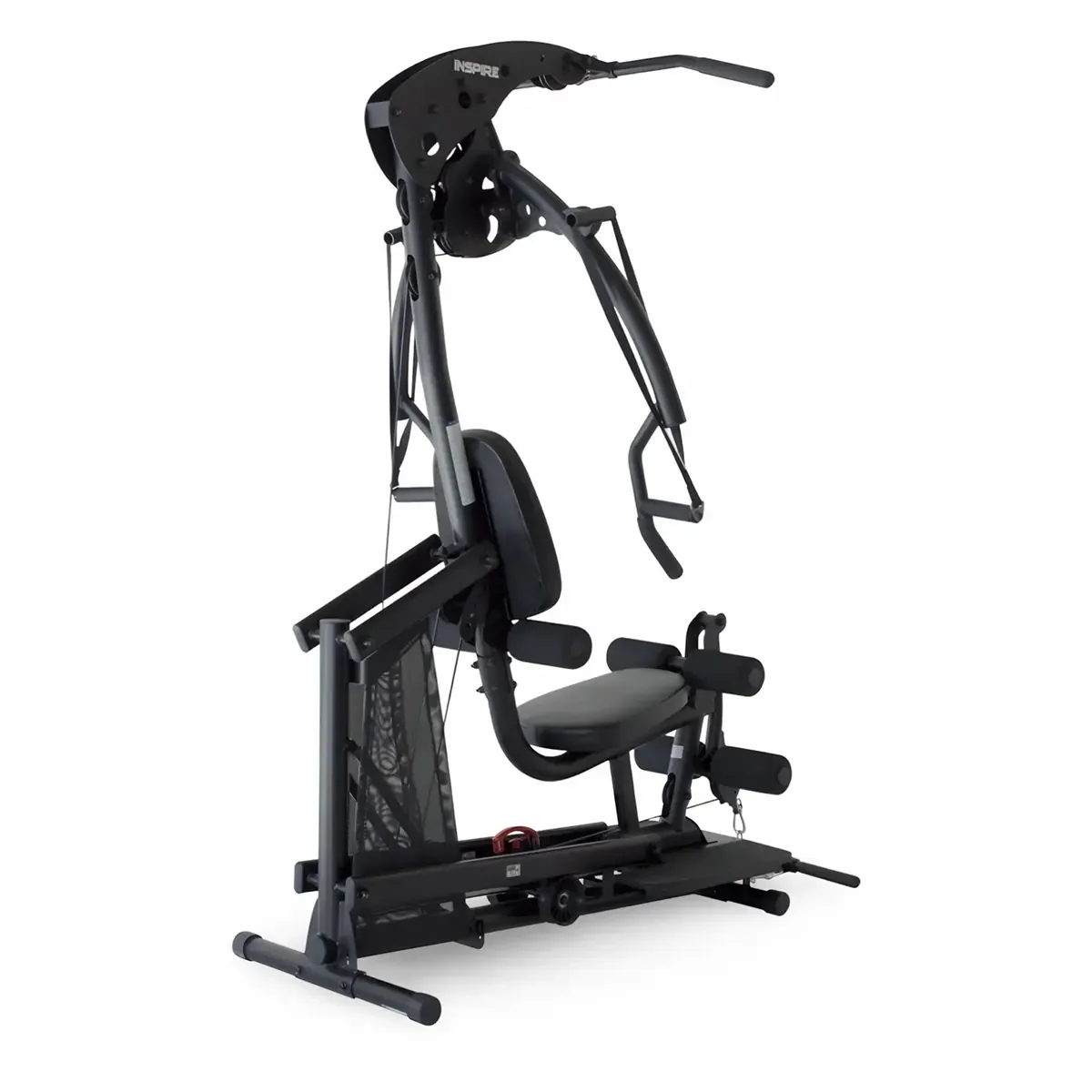 Inspire Fitness BL1 Compact home gym with fixed press arm and leg curl extension station