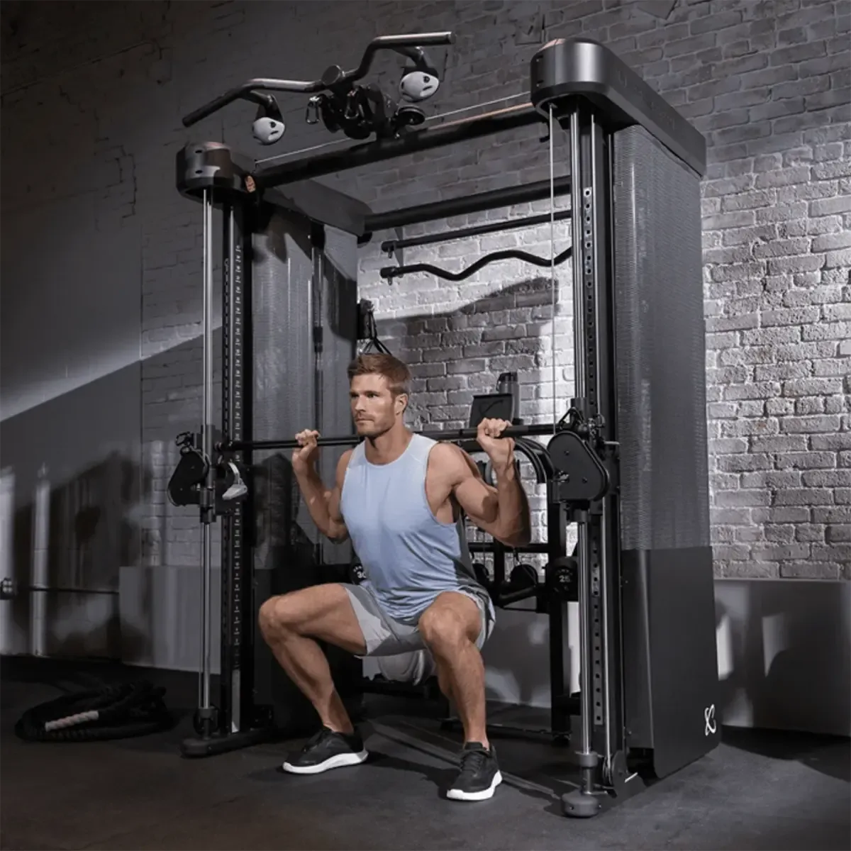 Inspire Fitness FT2 Functional trainer with 6 pulleys, pull up bar, and rock climbing grips