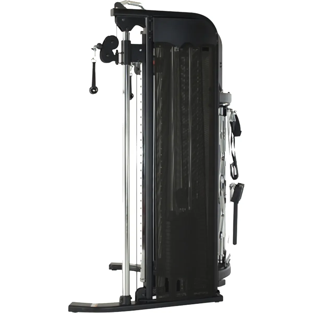 Inspire Fitness FT-1 Matte black functional trainer with accessory storage and cable attachments