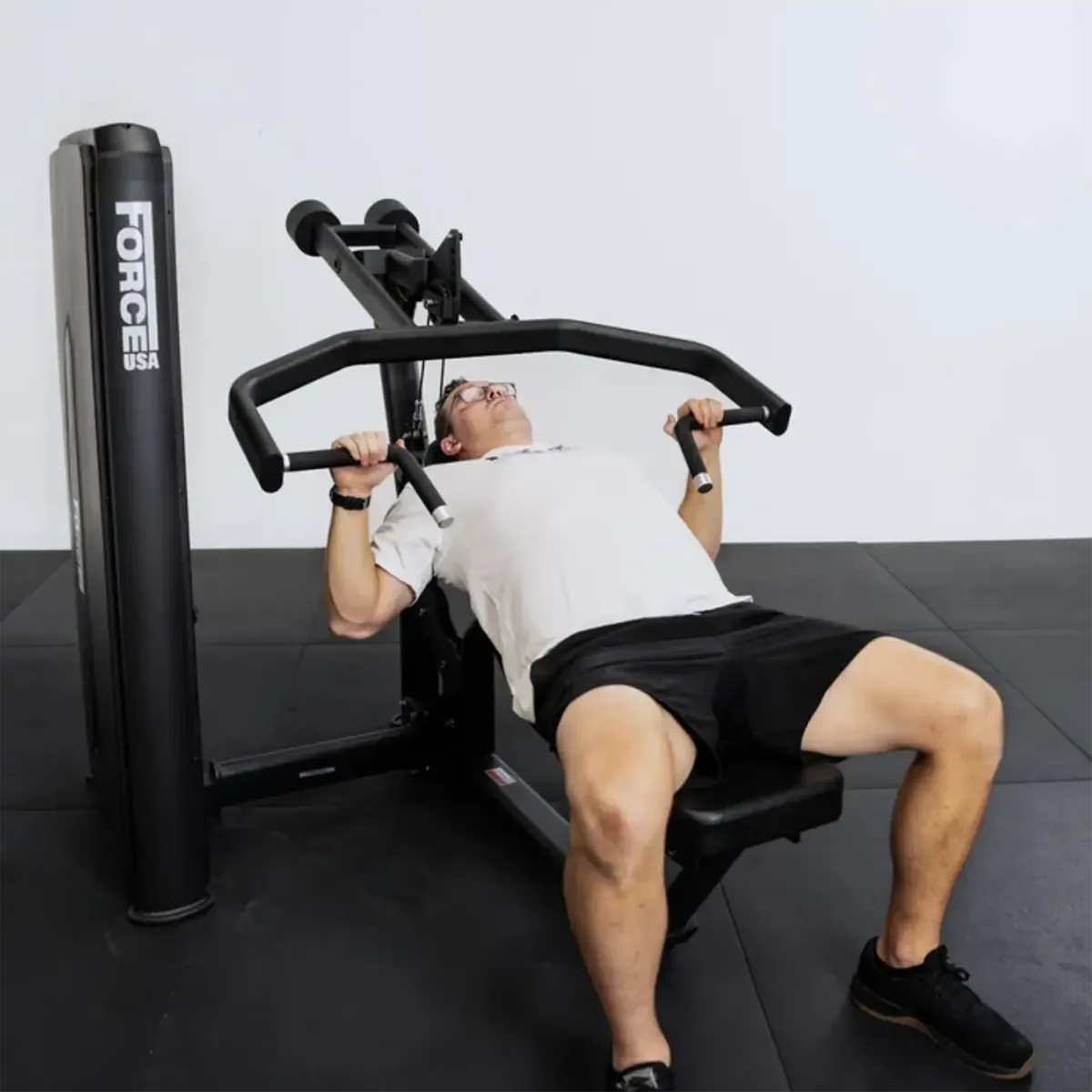 Force USA Dual-function chest and shoulder press machine for commercial gyms