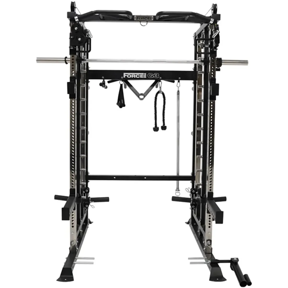 Plate-loaded Force USA trainer with Smith machine and power rack