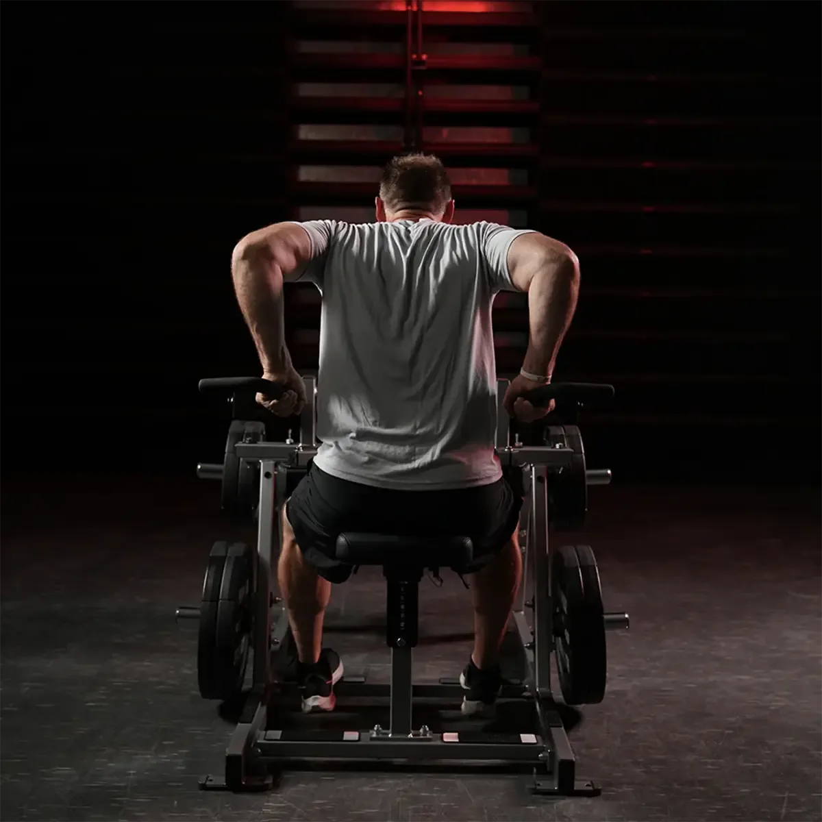 Hammer Strength dip machine for face-in and face-out pressing