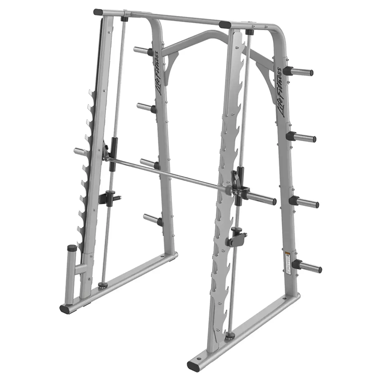 Angled smith rack with 7 degree bar path and linear bearings