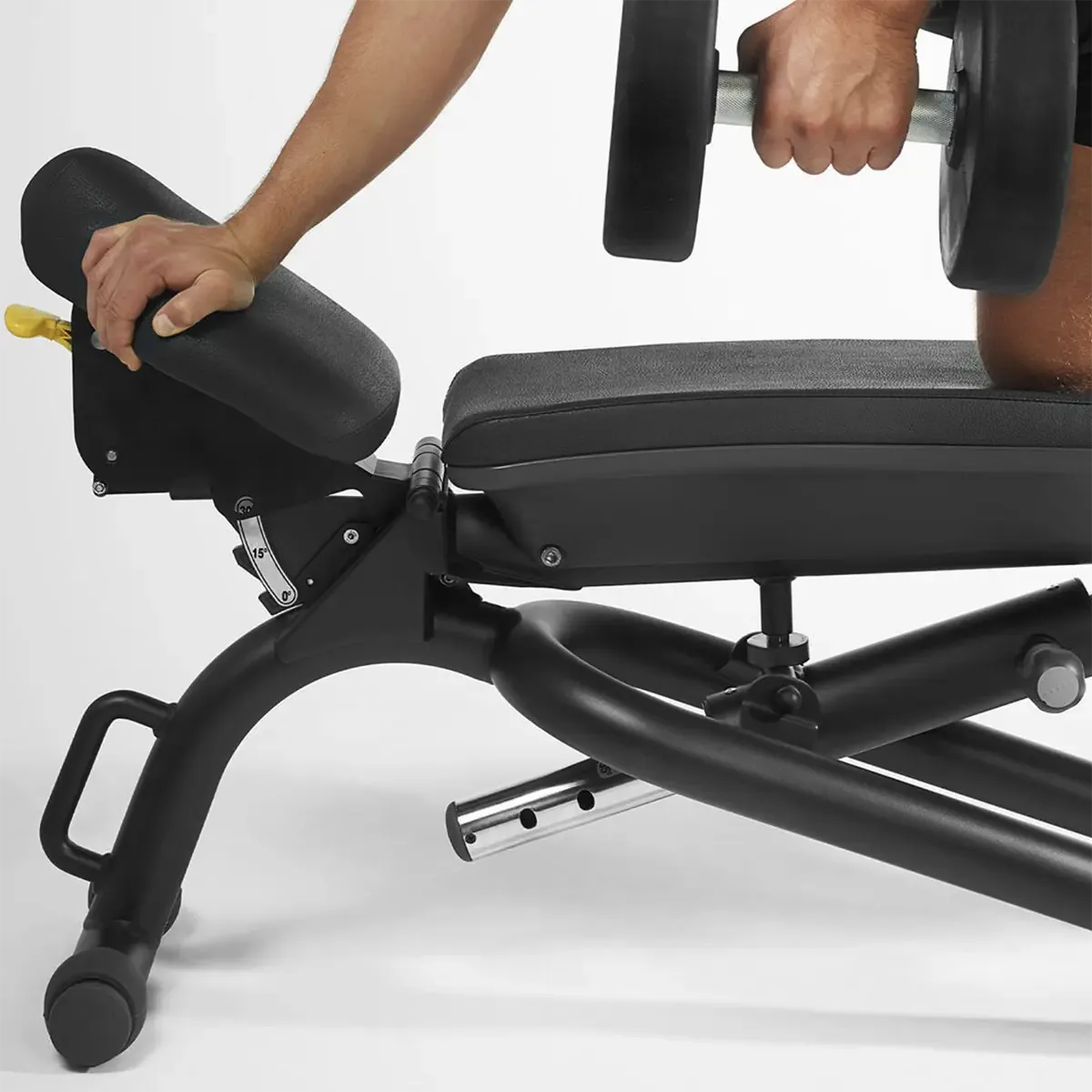 Technogym Adjustable workout Compact ergonomic weight bench with adjustable back rest and seat