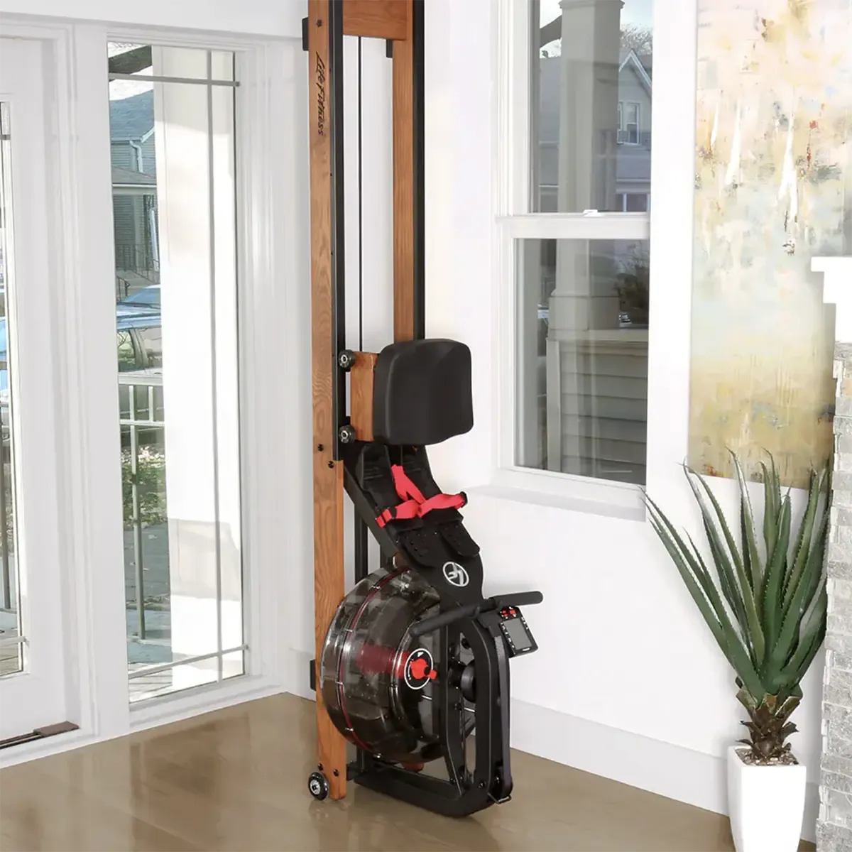 Row HX Trainer with ergonomic handle and adjustable foot straps