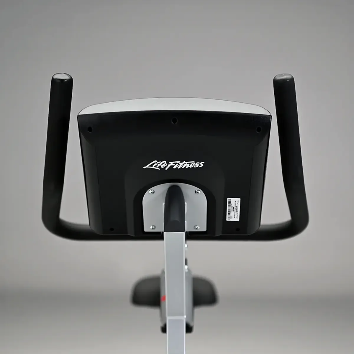 Front view of C1 exercise bike with racing style handlebars