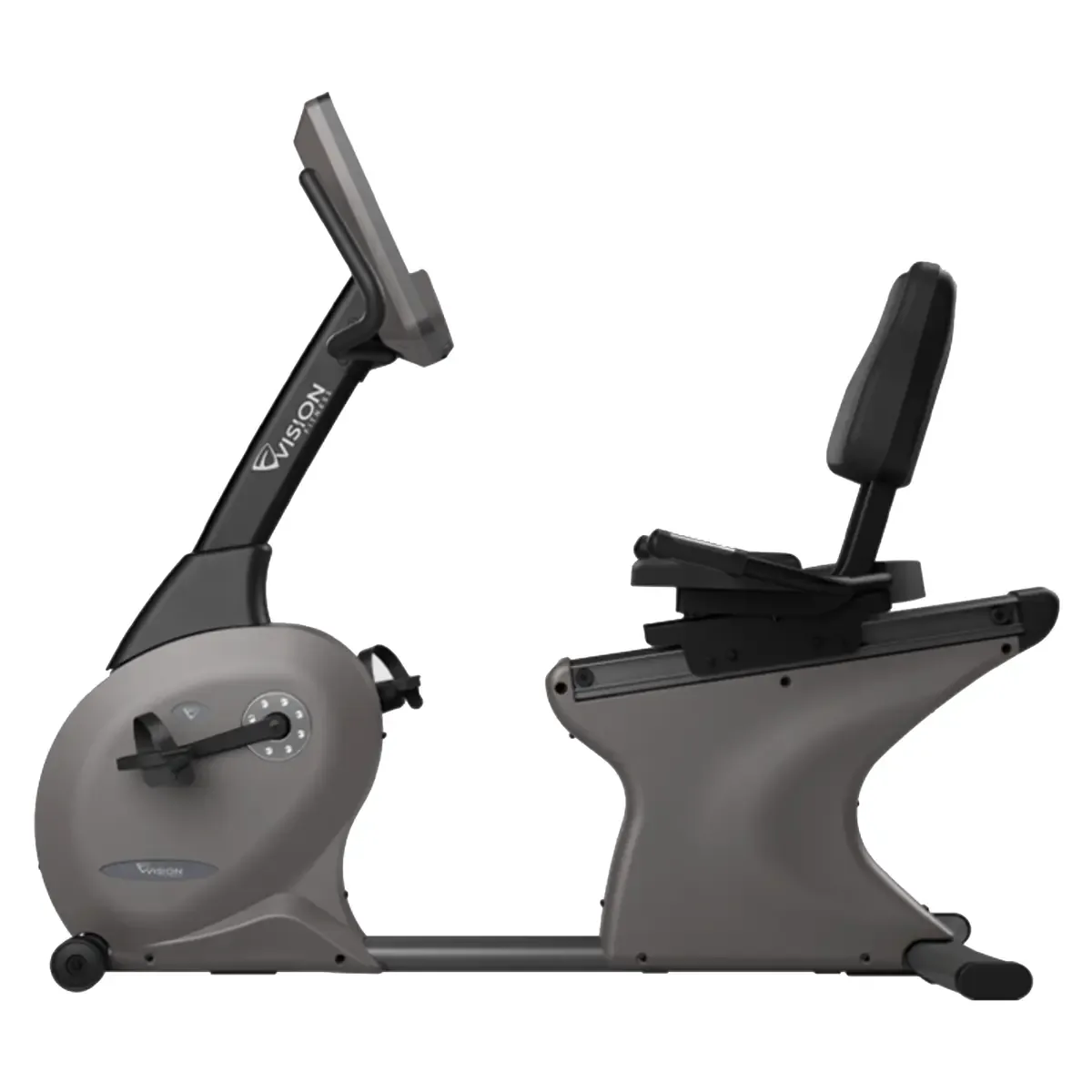 Vision R600E Recumbent exercise bike with step-through frame and adjustable seat