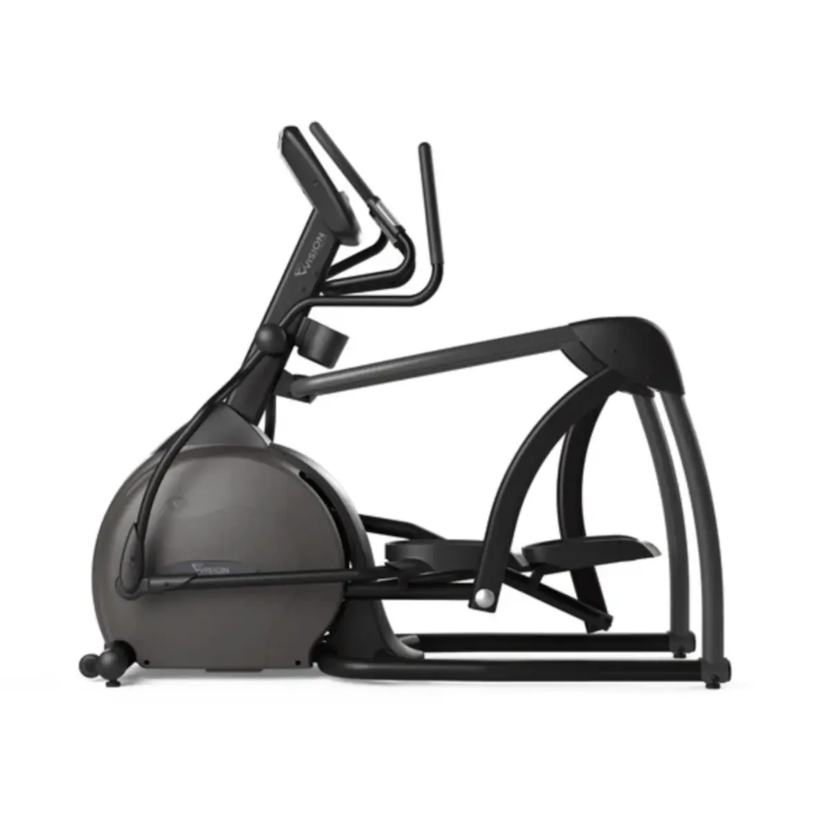 Vision S600E Commercial elliptical with suspension design and cushioned pedals