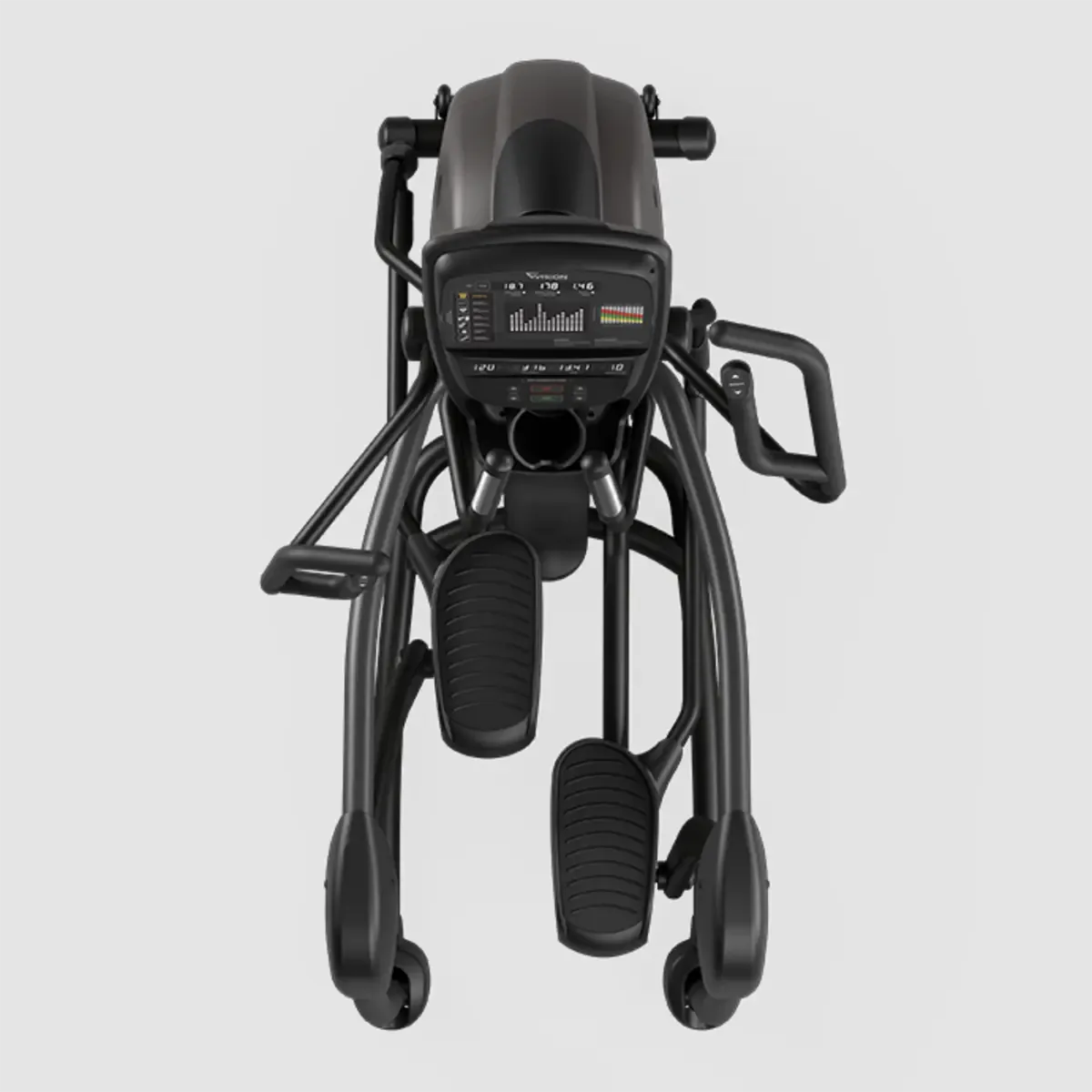 Vision S70 elliptical side view with multi-position handlebars