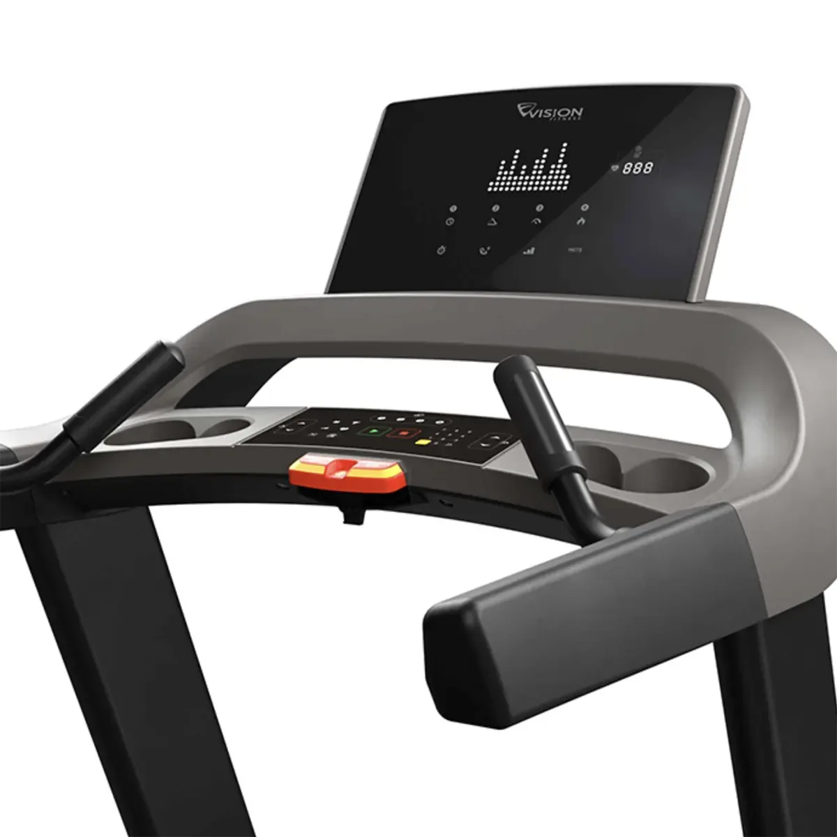 Vision T600 treadmill frame and running deck side view