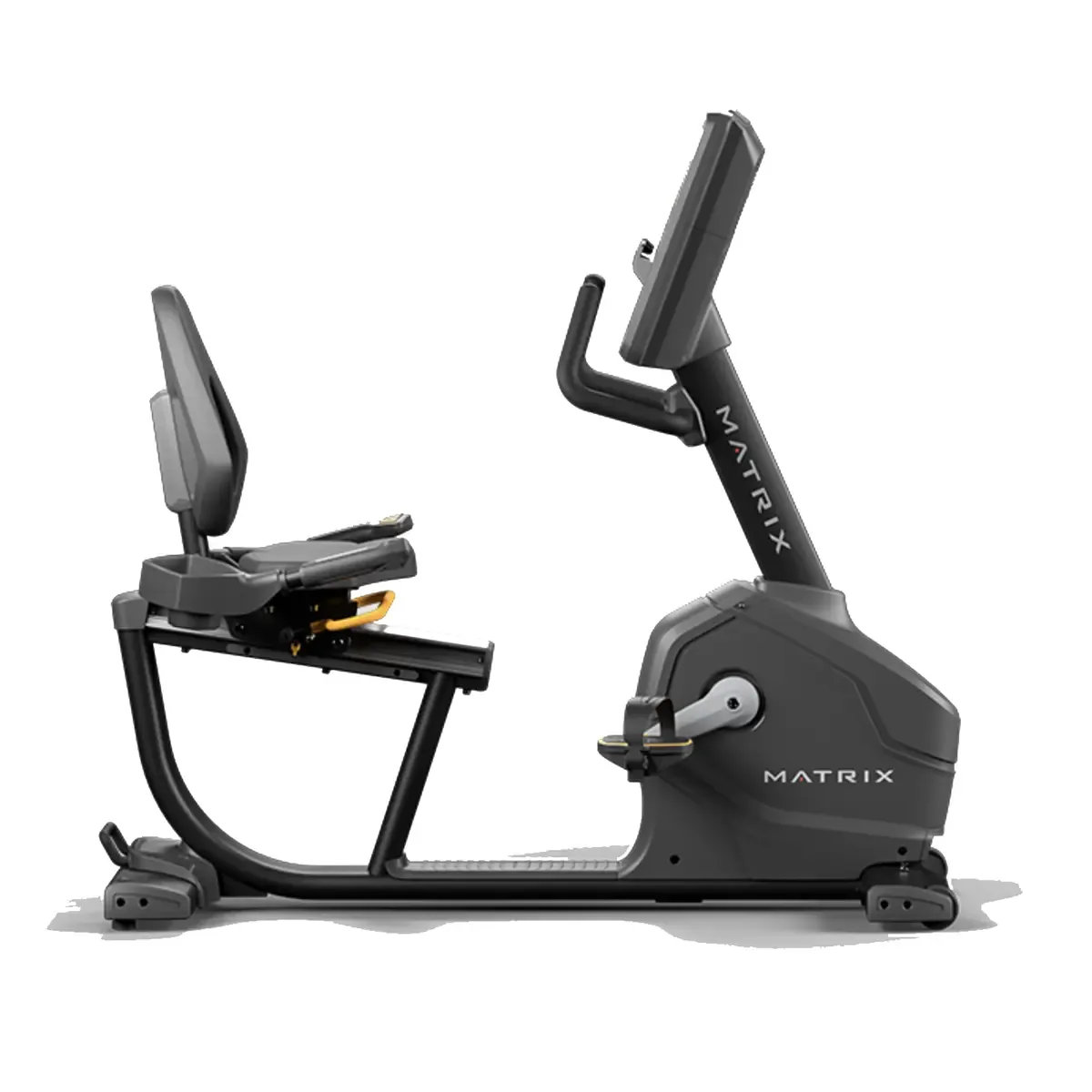 Matrix Endurance Premium LED recumbent bike with ergonomic seat and back support
