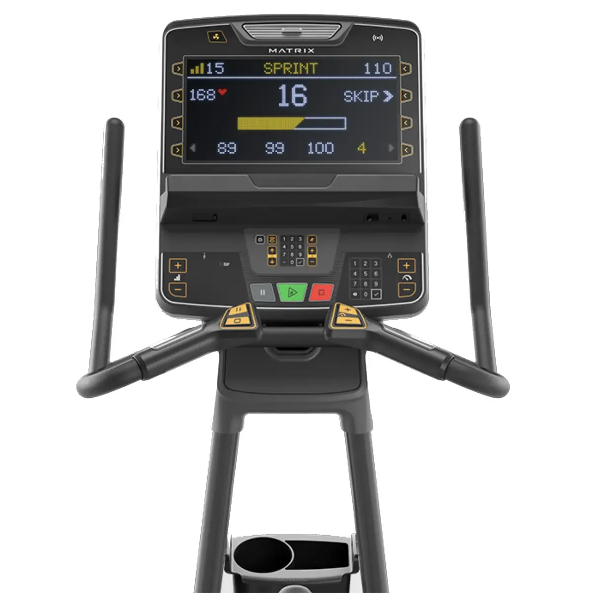 Matrix Lifestyle Premium LED pright cycle for low-impact cardio and heart rate training