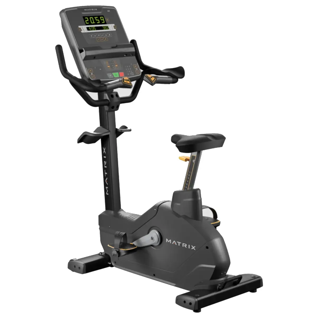 Matrix Endurance LED Upright Cycle in a commercial fitness facility